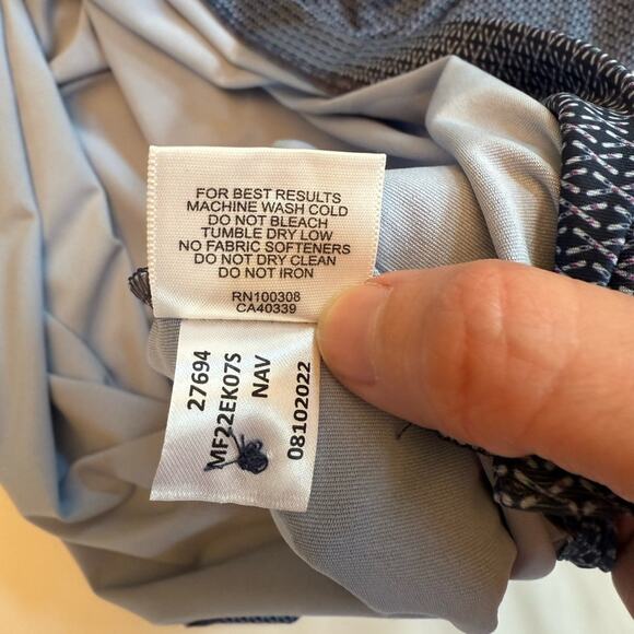 Peter Millar Men’s Summer Comfort Polo Shirt Navy Geometric Golf Size XL - Picture 9 of 10